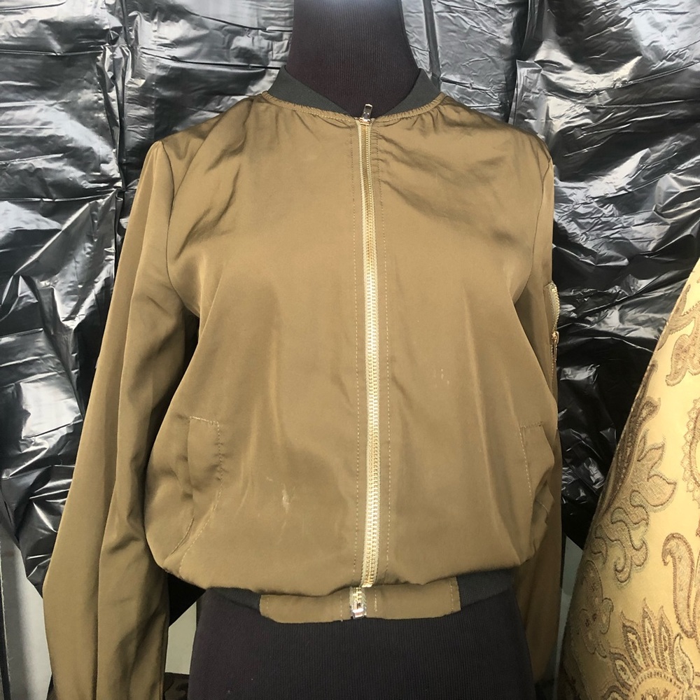 Green bomber jacket